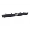 Equip 19 palcový káblový manažment panel 1HE s 5 kovovými držiakmi, čierny