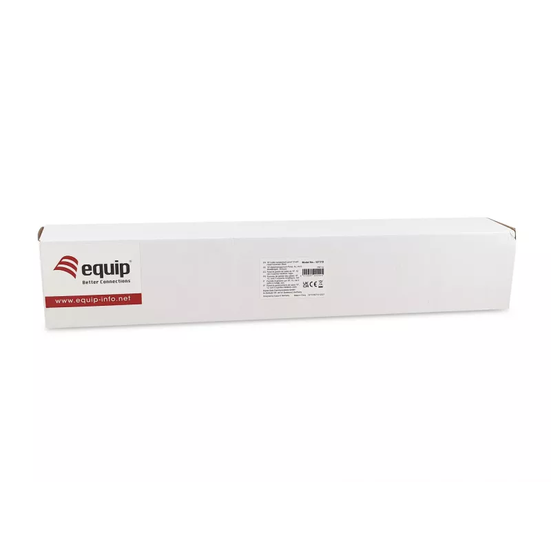 Equip 19 palcový káblový manažment panel 1HE s 5 kovovými držiakmi, čierny