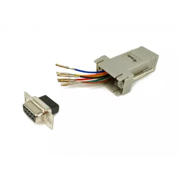 Equip DB9 na RJ45 adaptér samica sériový sivý 72x33x16mm