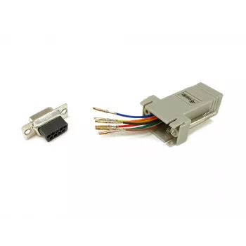 Equip DB9 na RJ45 adaptér samica sériový sivý 72x33x16mm
