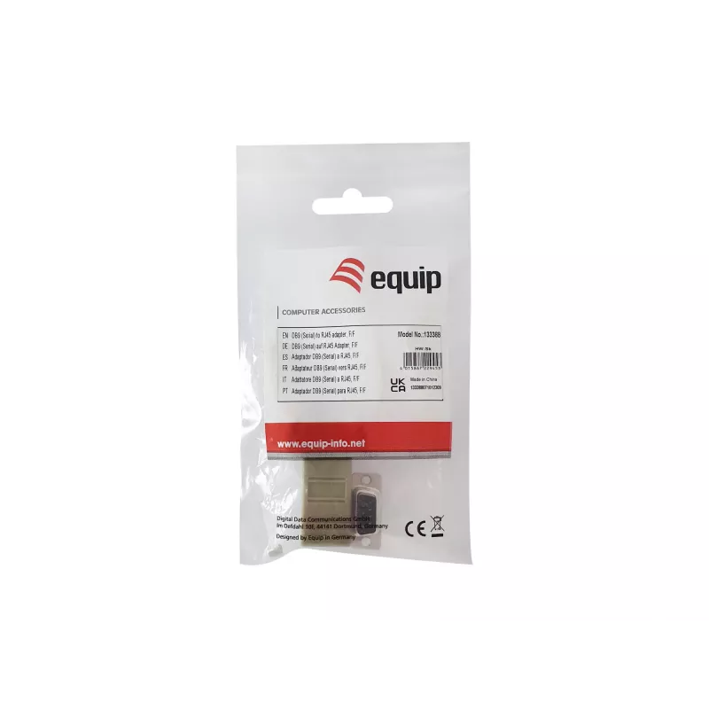 Equip DB9 na RJ45 adaptér samica sériový sivý 72x33x16mm