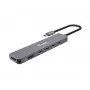 Equip USB-C 6-in-1 multifunkčný adaptér, HDMI 4K/30Hz, USB-C x4, USB-A x1, 5Gbps, 100W USB PD