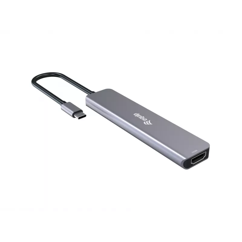 Equip USB-C 6-in-1 multifunkčný adaptér, HDMI 4K/30Hz, USB-C x4, USB-A x1, 5Gbps, 100W USB PD