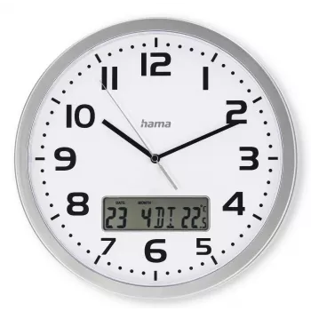 Hama 00185878 nástenné/stolné hodiny analógové okrúhle strieborná, biela
