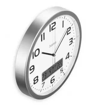 Hama 00185878 nástenné/stolné hodiny analógové okrúhle strieborná, biela