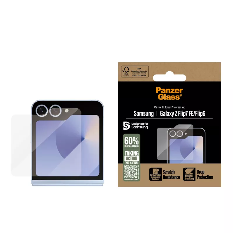 PanzerGlass® ochrana displeja Samsung Galaxy Z Flip7 FE | Flip6 | Classic Fit