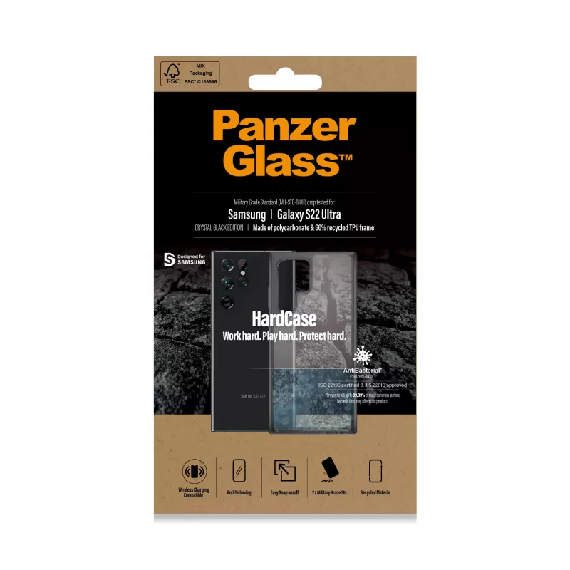PanzerGlass® HardCase Samsung Galaxy S22 Ultra 5G – Smokey čierna