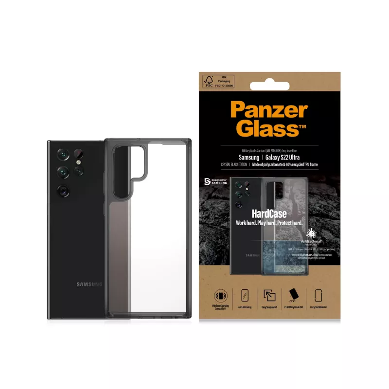 PanzerGlass® HardCase Samsung Galaxy S22 Ultra 5G – Smokey čierna