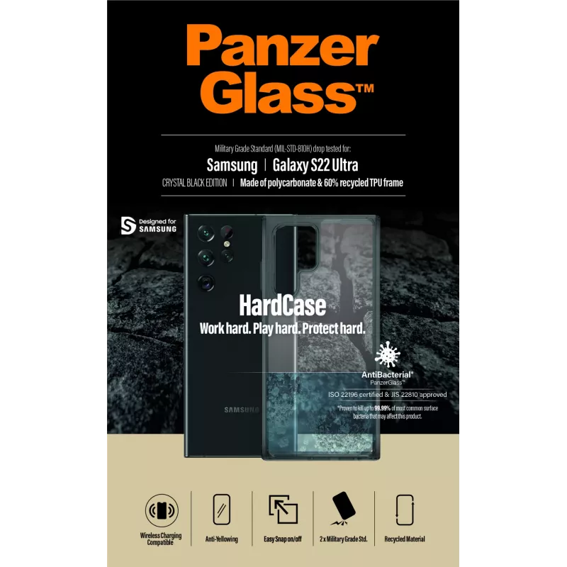 PanzerGlass® HardCase Samsung Galaxy S22 Ultra 5G – Smokey čierna