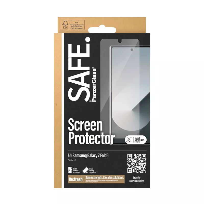 PanzerGlass SAFE. by ® ochrana displeja Samsung Galaxy Z Fold6 | Classic Fit
