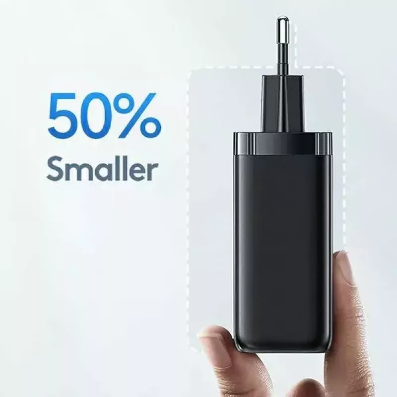 Nabíjačka usams T47 USB / USB‑C 65W PD rýchlonabíjačka — 65W USB Power Delivery, USB-A + USB-C konektory