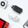 Nabíjačka usams T47 USB / USB‑C 65W PD rýchlonabíjačka — 65W USB Power Delivery, USB-A + USB-C konektory