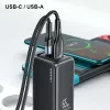 Nabíjačka usams T47 USB / USB‑C 65W PD rýchlonabíjačka — 65W USB Power Delivery, USB-A + USB-C konektory
