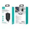 Nabíjačka usams T47 USB / USB‑C 65W PD rýchlonabíjačka — 65W USB Power Delivery, USB-A + USB-C konektory