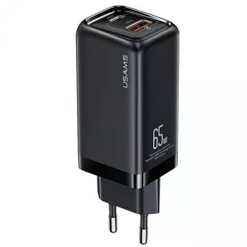 Nabíjačka usams T47 USB / USB‑C 65W PD rýchlonabíjačka — 65W USB Power Delivery, USB-A + USB-C konektory
