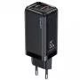 Nabíjačka usams T47 USB / USB‑C 65W PD rýchlonabíjačka — 65W USB Power Delivery, USB-A + USB-C konektory