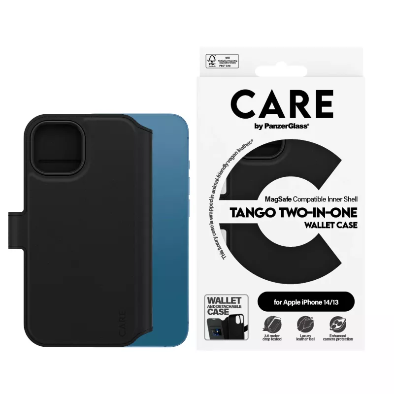 Puzdro PanzerGlass CARE by Feature Case Tango Two-in-One Wallet MagSafe iPhone 14 13