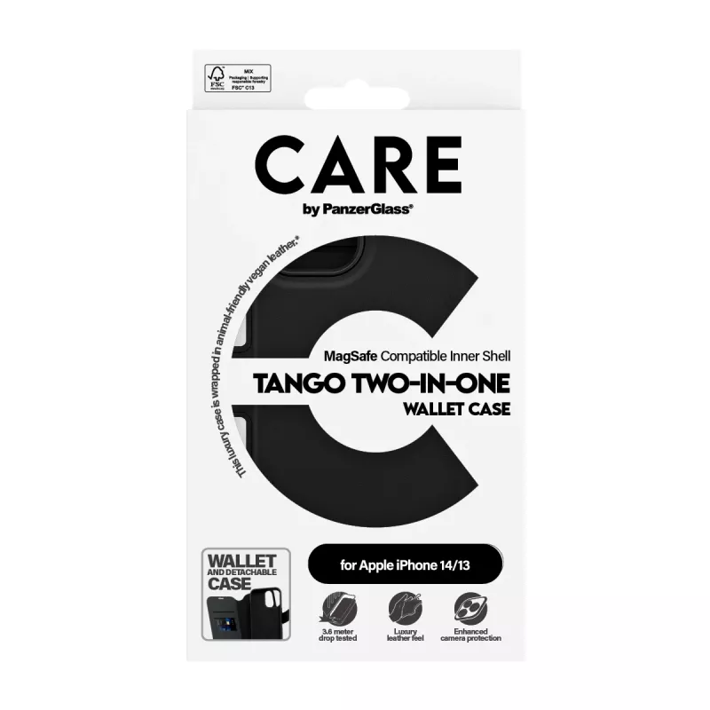 Puzdro PanzerGlass CARE by Feature Case Tango Two-in-One Wallet MagSafe iPhone 14 13