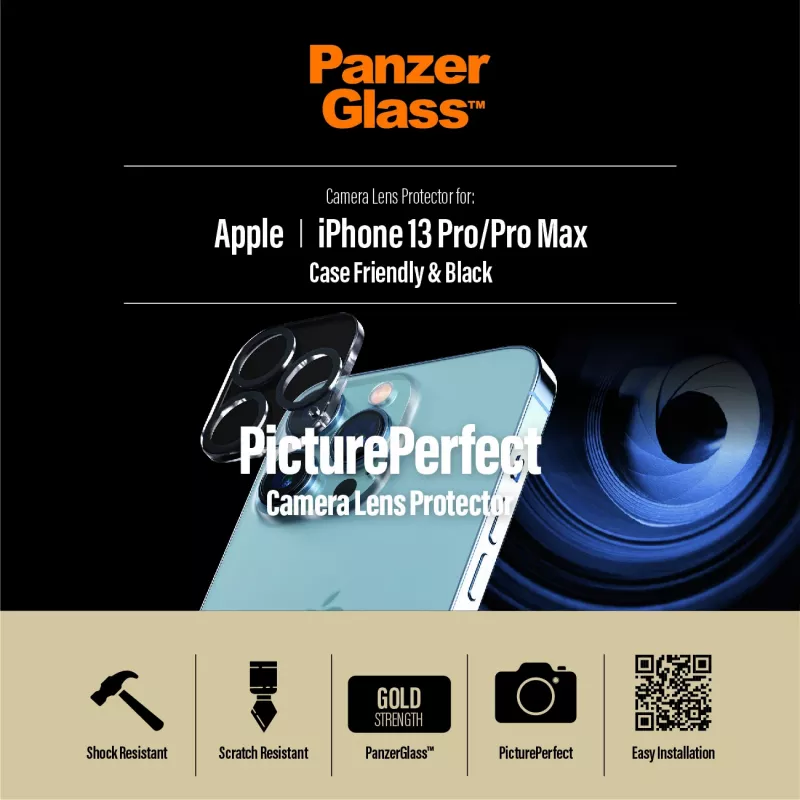 Ochranné sklo na objektív kamery PanzerGlass Apple iPhone 13 Pro 13 Pro Max odolné proti poškriabaniu a nárazom