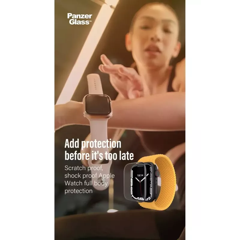 PanzerGlass ® plné puzdro priehľadné Apple Watch SE 3 | SE | 6 | 5 | 4 | 44mm