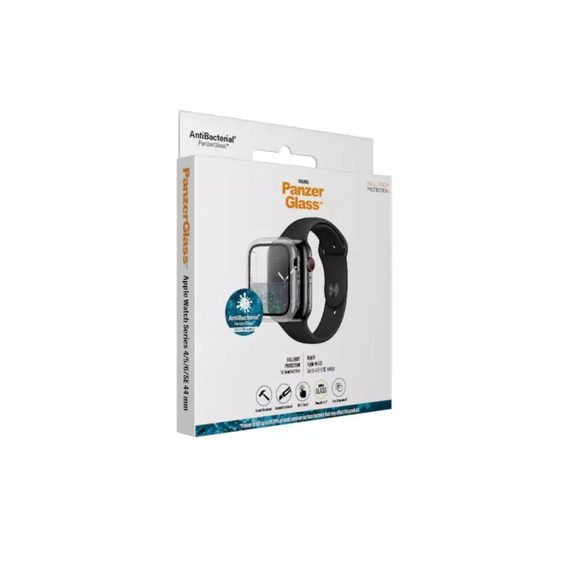 PanzerGlass ® plné puzdro priehľadné Apple Watch SE 3 | SE | 6 | 5 | 4 | 44mm