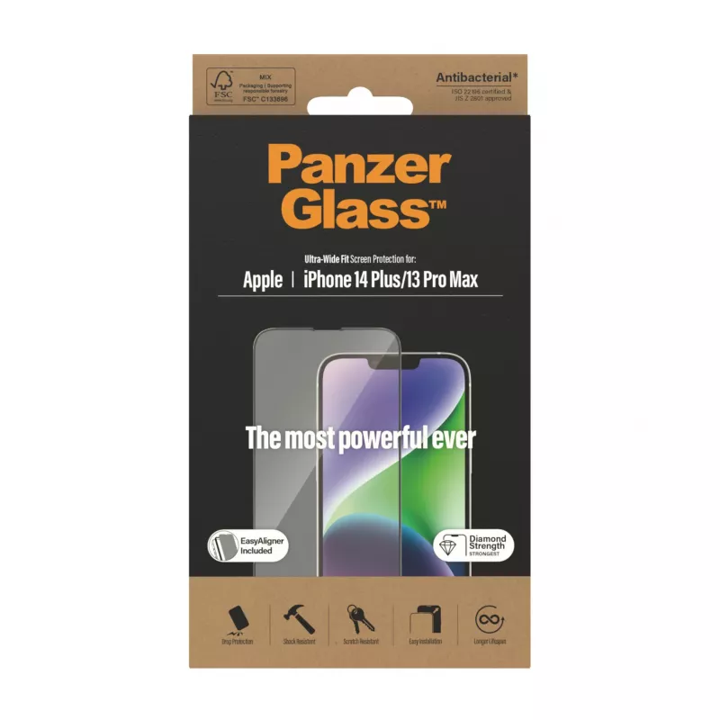 PanzerGlass ® ochranná fólia displeja iPhone 14 Plus | 13 Pro Max | Ultra-Wide Fit s EasyAligner