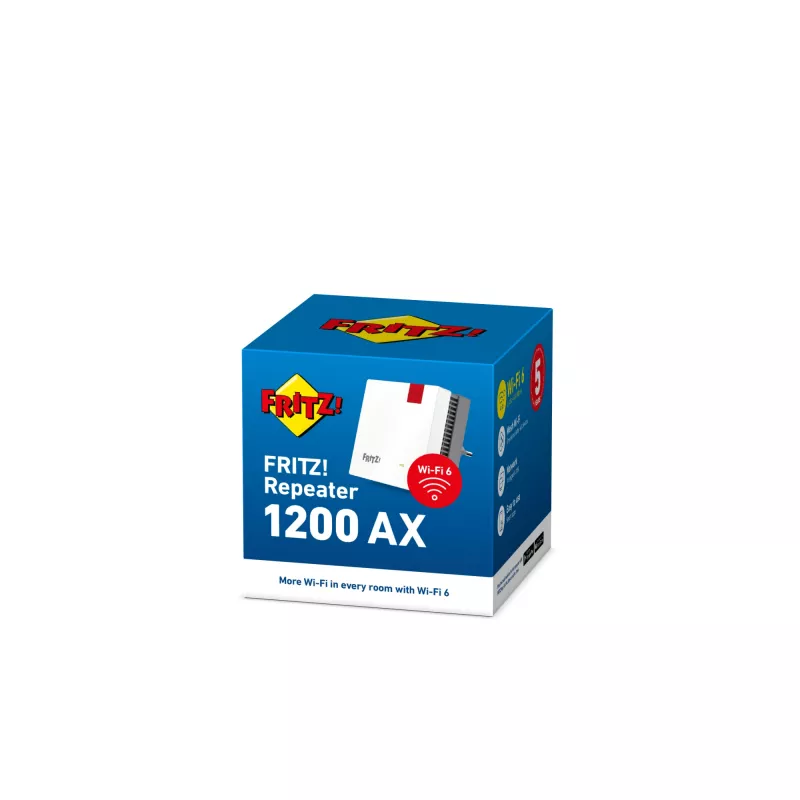 Repeater 1200 AX Edition International, sieťový repeater, 2400 Mbit/s, WLAN, Ethernet-LAN, biely