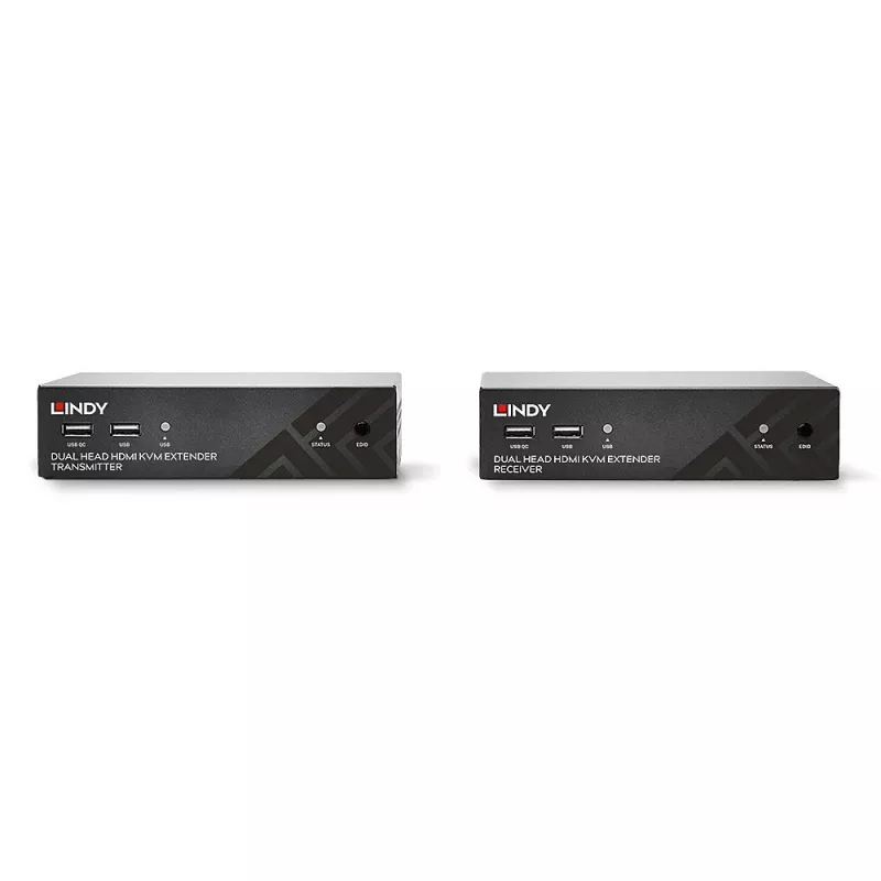 Lindy 100m Cat.6 Dual Head HDMI, USB a RS-232 extender