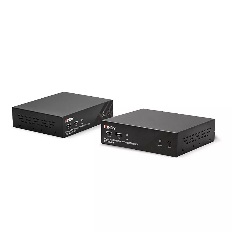 Lindy 100m Cat.6 Dual Head HDMI, USB a RS-232 extender