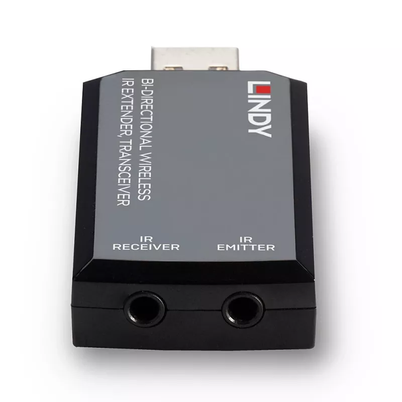 Lindy obojsmerný bezdrôtový IR extender, transceiver, AV vysielač a prijímač, 150 m, káblový, čierna