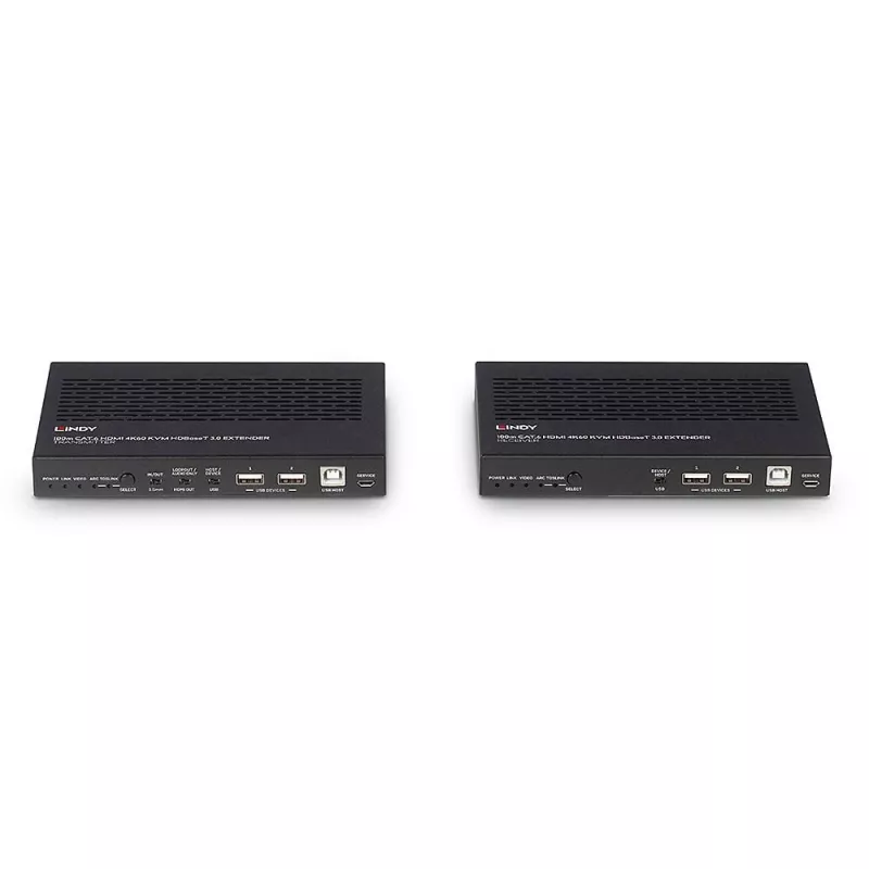 Lindy 100m Cat.6A HDMI 4K60, Audio, IR a RS-232 HDBaseT 3.0 KVM extender