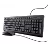 Trust TKM-250 klávesnica myš v cene kancelária USB QWERTZ nemecká čierna