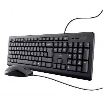 Trust TKM-250 klávesnica myš v cene kancelária USB QWERTZ nemecká čierna