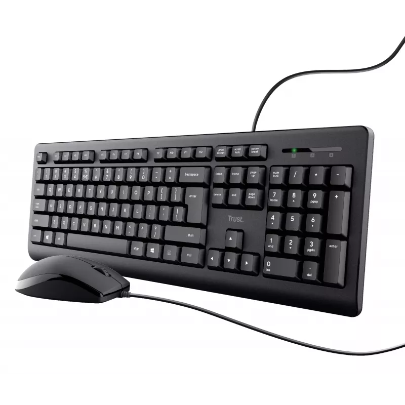 Trust TKM-250 klávesnica myš v cene kancelária USB QWERTZ nemecká čierna