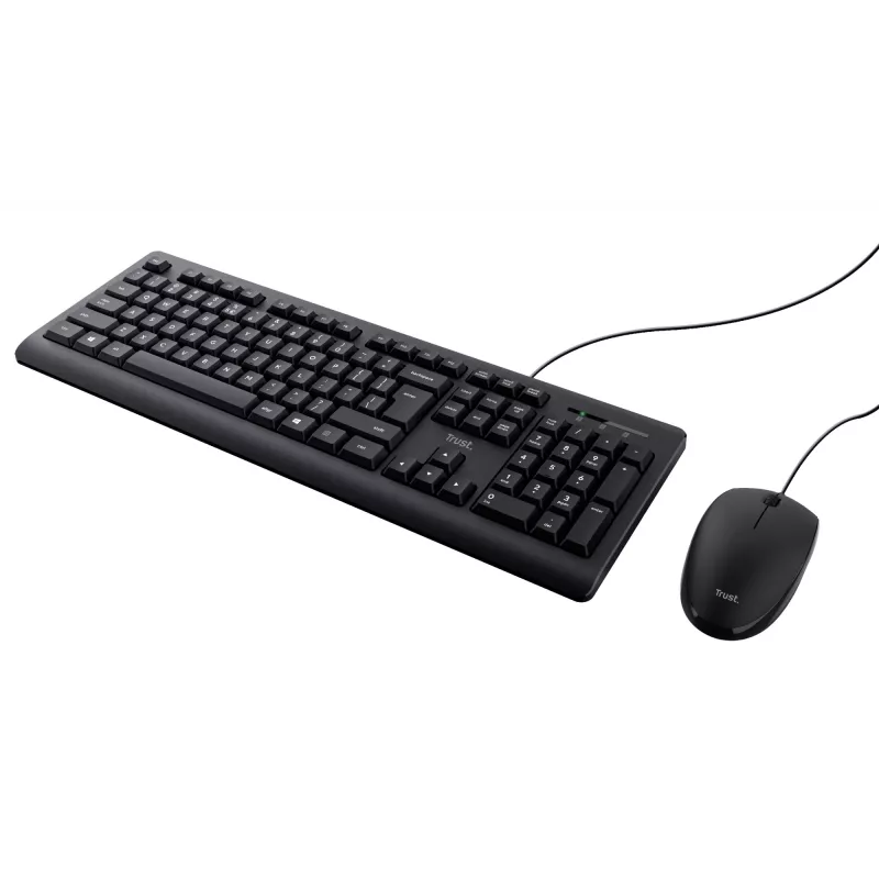 Trust TKM-250 klávesnica myš v cene kancelária USB QWERTZ nemecká čierna