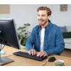 Trust TKM-250 klávesnica myš v cene kancelária USB QWERTZ nemecká čierna