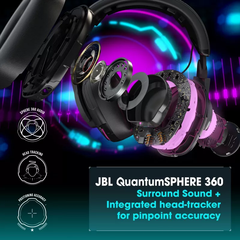 JBL Quantum One ČIERNA, káblový, herný, 20 - 20000 Hz, 526 g, slúchadlá, čierna