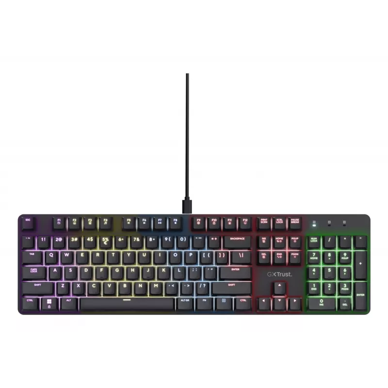 Herná klávesnica Trust GXT 871 Zora Mechanical USB RGB čierna