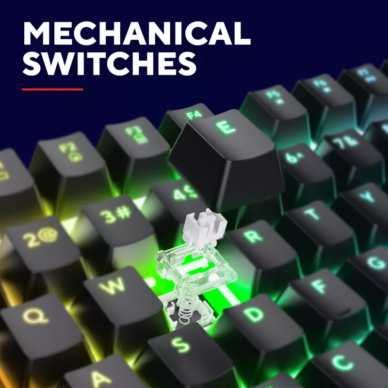Herná klávesnica Trust GXT 871 Zora Mechanical USB RGB čierna