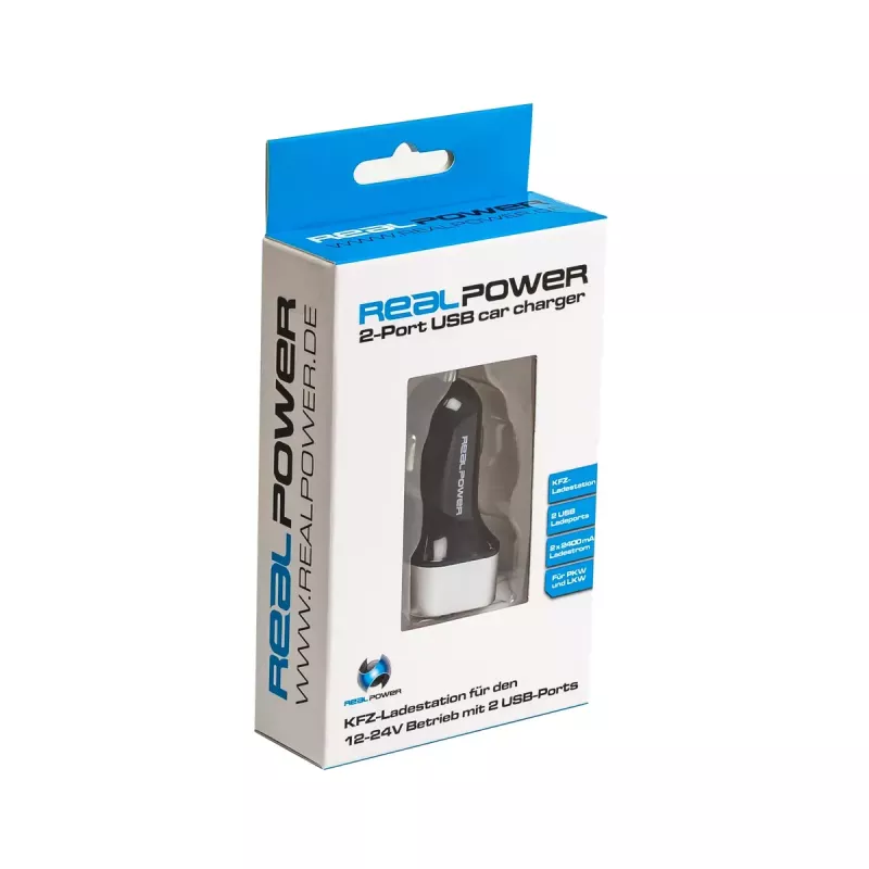 Mobilná nabíjačka RealPower 176635 Universal čierna strieborná