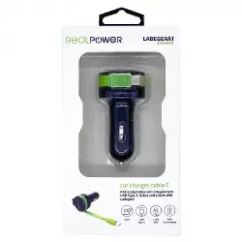 Mobilná nabíjačka RealPower 257636 Universal čierna zelená