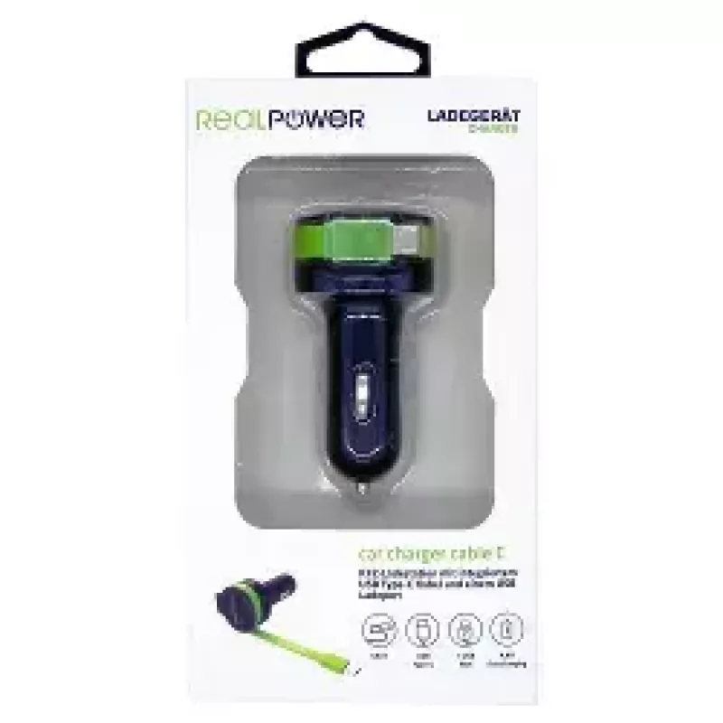 Mobilná nabíjačka RealPower 257636 Universal čierna zelená