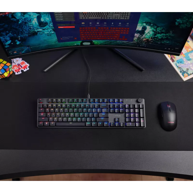 Herná klávesnica Trust GXT 866 Torix mechanická USB QWERTZ čierna