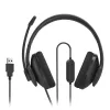 Hama HS-USB300 V2 headset káblový s hlavovým mostom kancelária/call centrum USB Type-A čierny