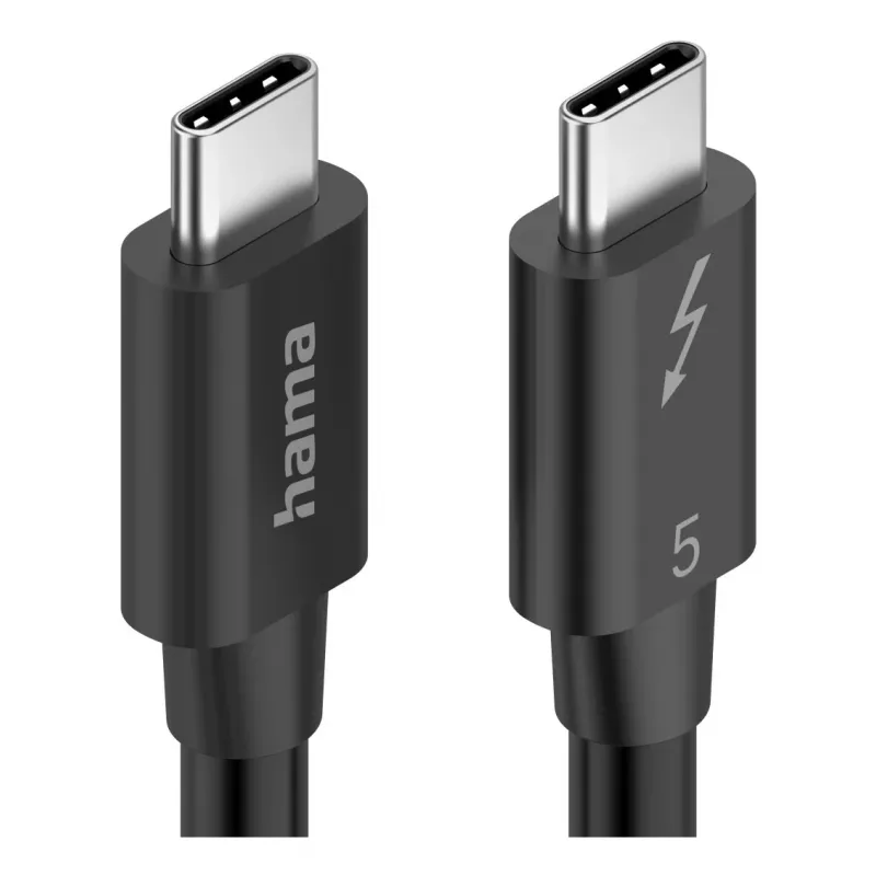 Hama Kábel USB-C Thunderbolt 5 80 Gbit/s, 5 A, 240 W, 8K, 1 m