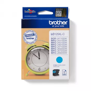 Brother LC-125XLC atramentová kazeta 1 ks originálna azúrová