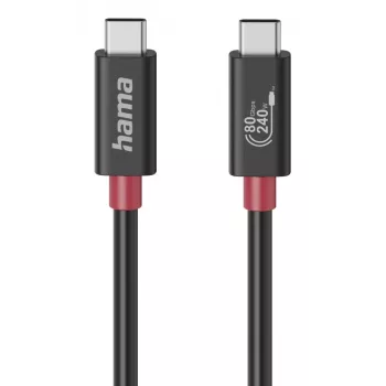Hama USB-C kábel, E-Marker, USB4 Gen4, 80 Gbit/s, 5 A, 240 W, 1,00 m