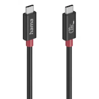 Hama USB-C kábel, E-Marker, USB4 Gen4, 80 Gbit/s, 5 A, 240 W, 1,00 m