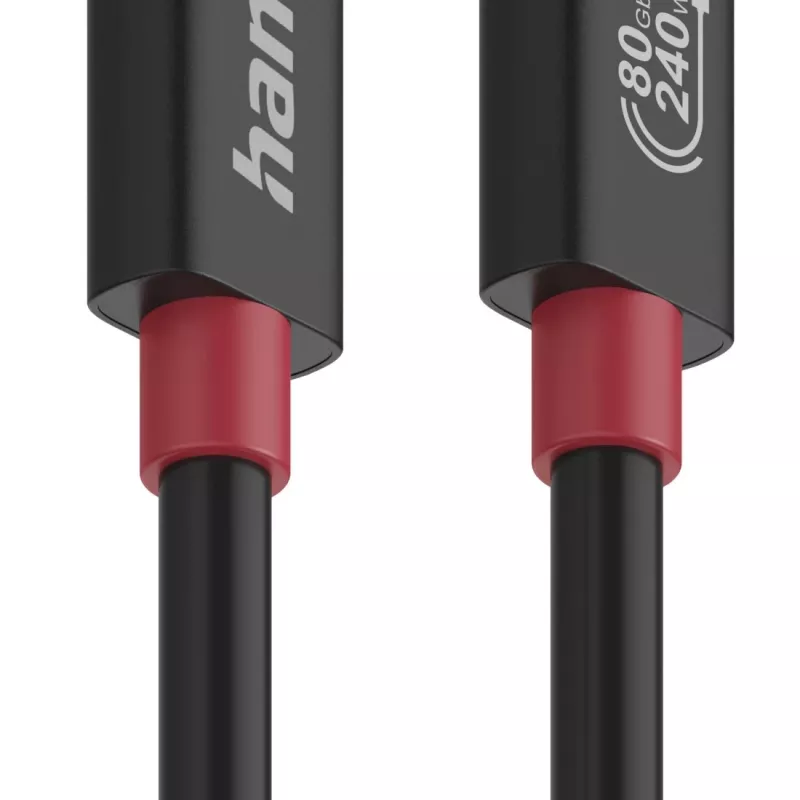 Hama USB-C kábel, E-Marker, USB4 Gen4, 80 Gbit/s, 5 A, 240 W, 1,00 m