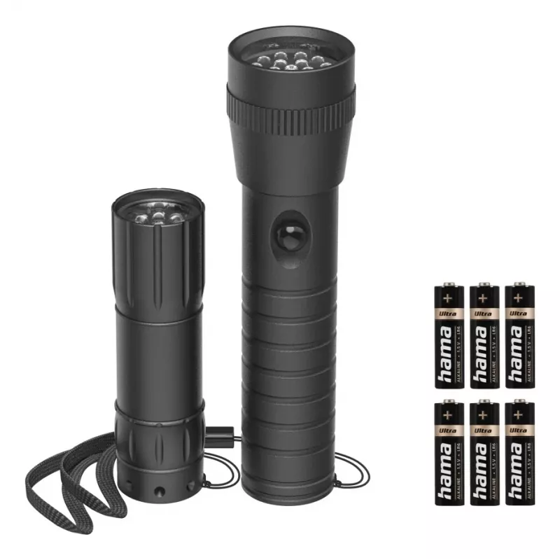 Hama FL-DUO čierna ručná lampa LED